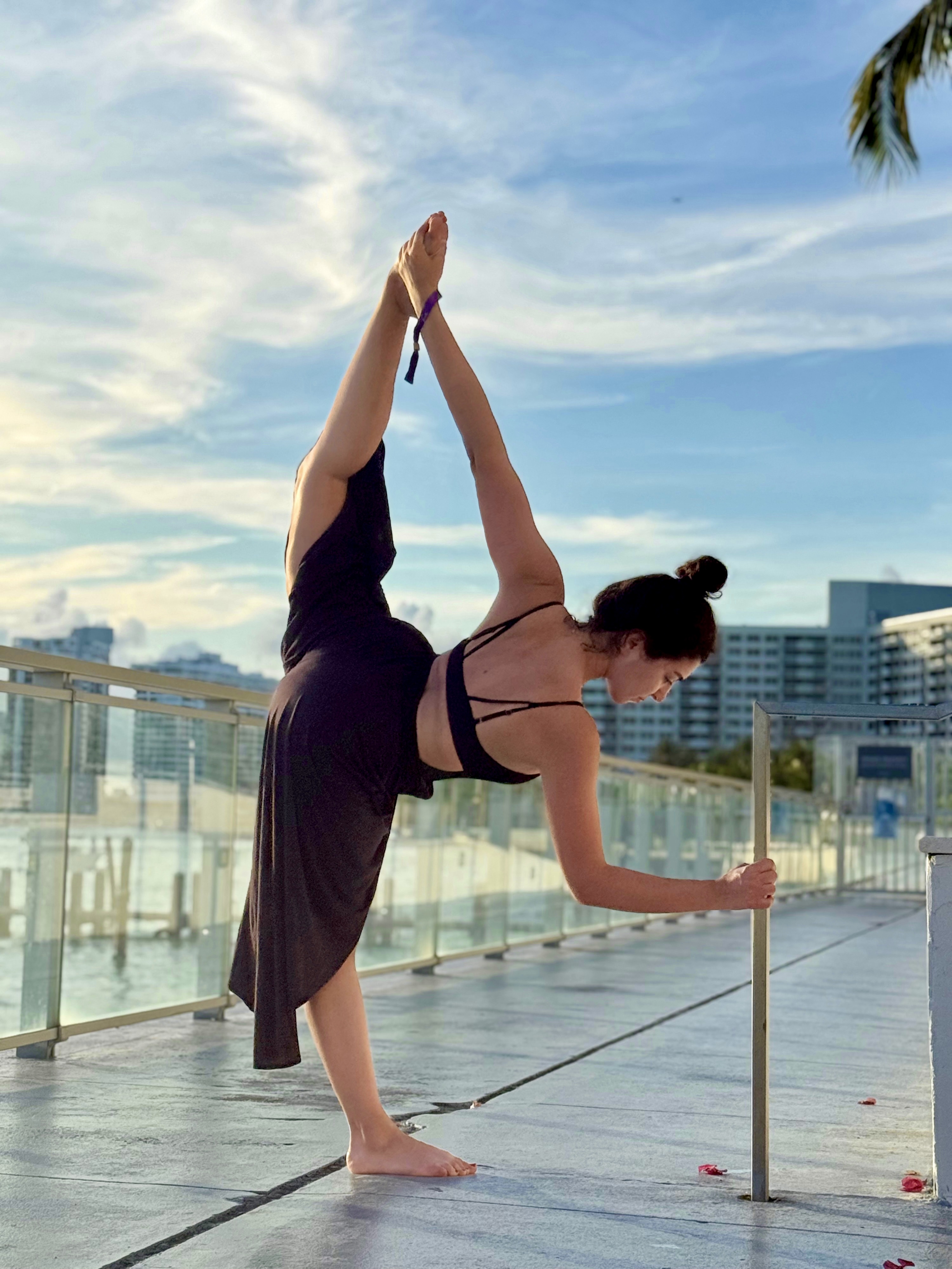 Bird of Paradise variation yoga pose